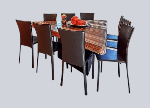 Sculptural Onyx Dining Table – Triangular Waterfall Edge Statement Piece, Seats 9 - Thumbnail 5