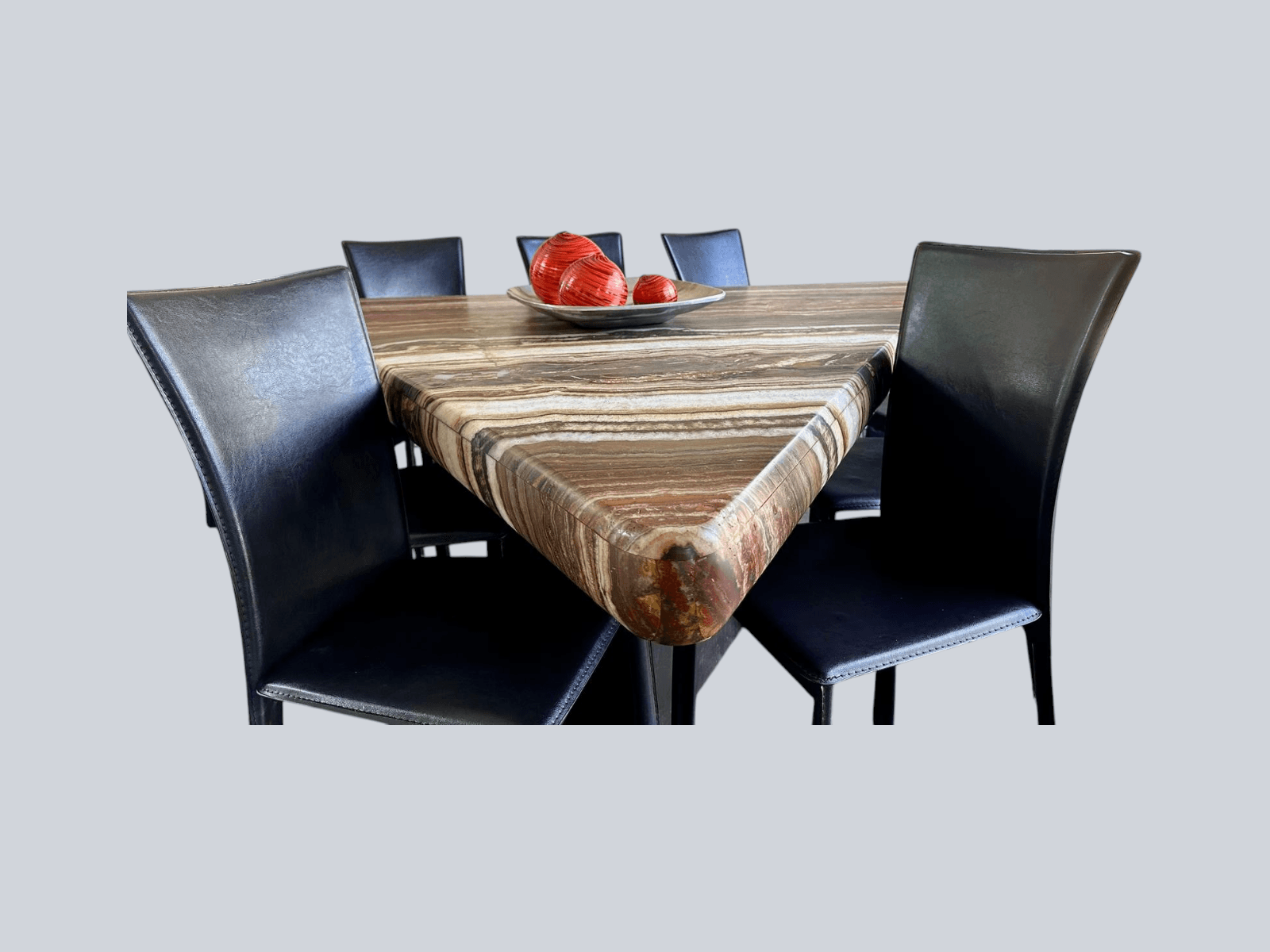 Sculptural Onyx Dining Table – Triangular Waterfall Edge Statement Piece, Seats 9 - Thumbnail 15