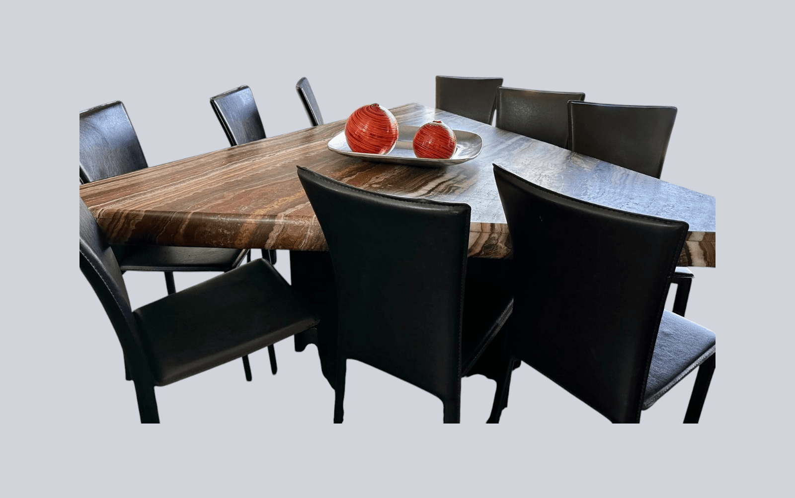 Sculptural Onyx Dining Table – Triangular Waterfall Edge Statement Piece, Seats 9 - Thumbnail 16