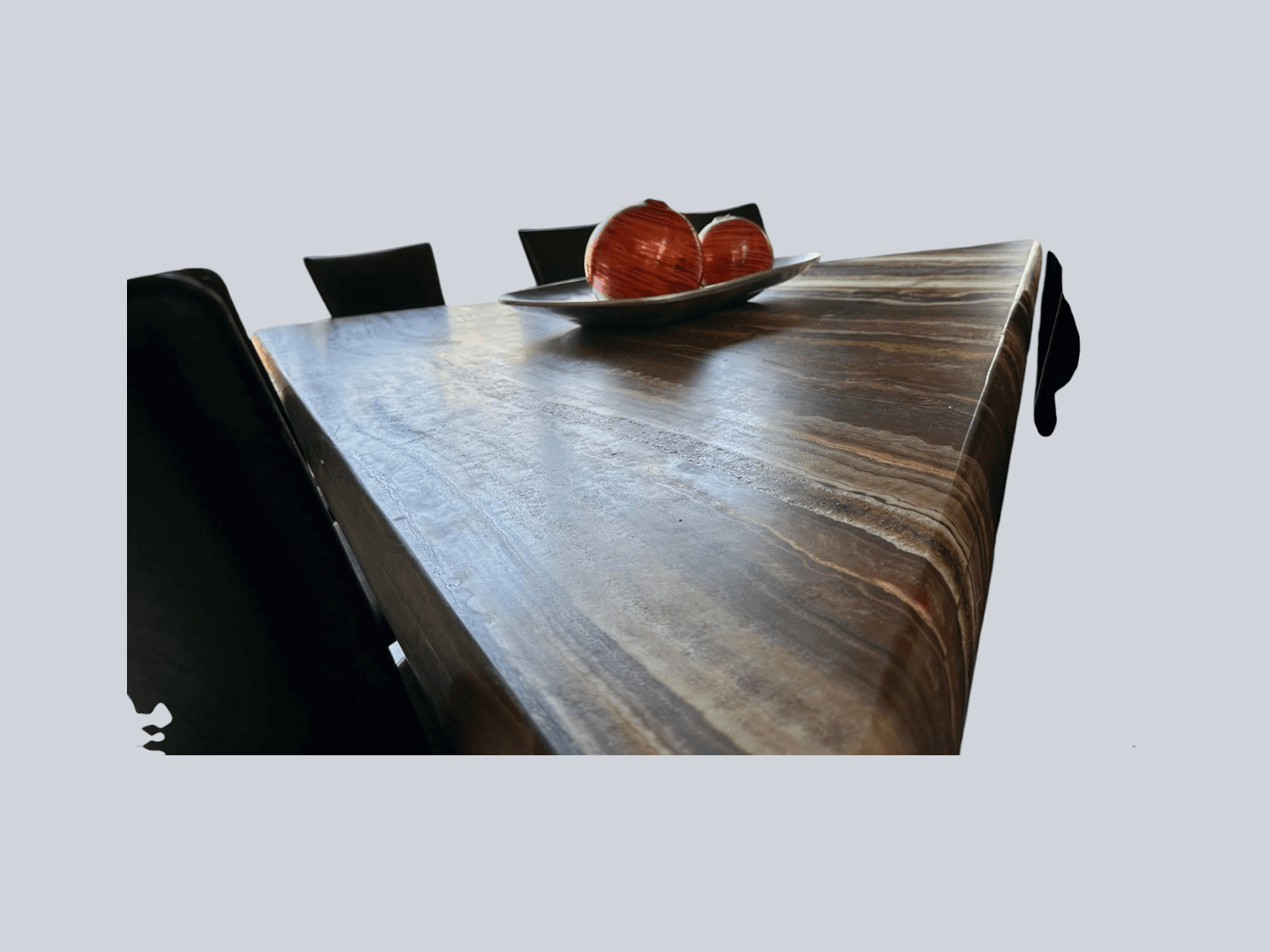 Sculptural Onyx Dining Table – Triangular Waterfall Edge Statement Piece, Seats 9 - Thumbnail 17