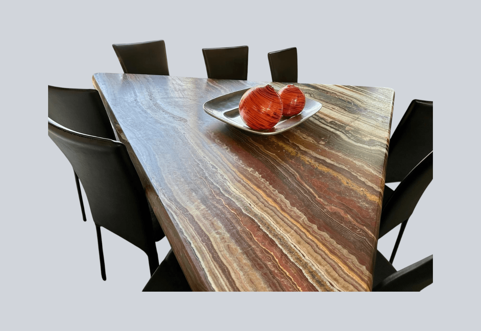 Sculptural Onyx Dining Table – Triangular Waterfall Edge Statement Piece, Seats 9 - Thumbnail 18
