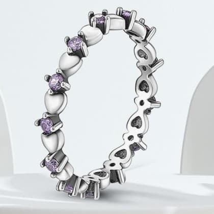 sterling silver Love Claw Inlays Ring 7 & 9 brand new never used - Thumbnail 2