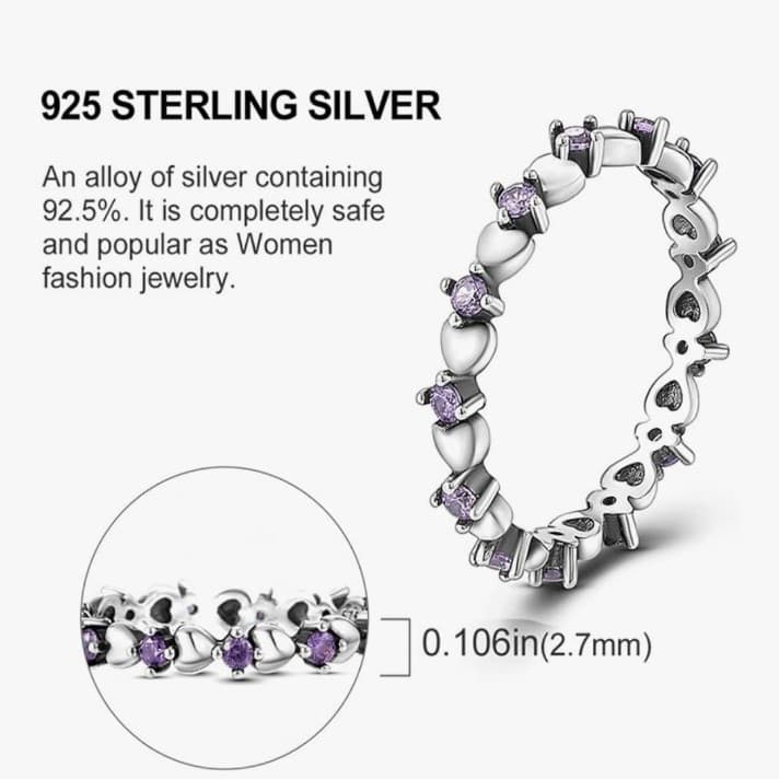 sterling silver Love Claw Inlays Ring 7 & 9 brand new never used - Thumbnail 5