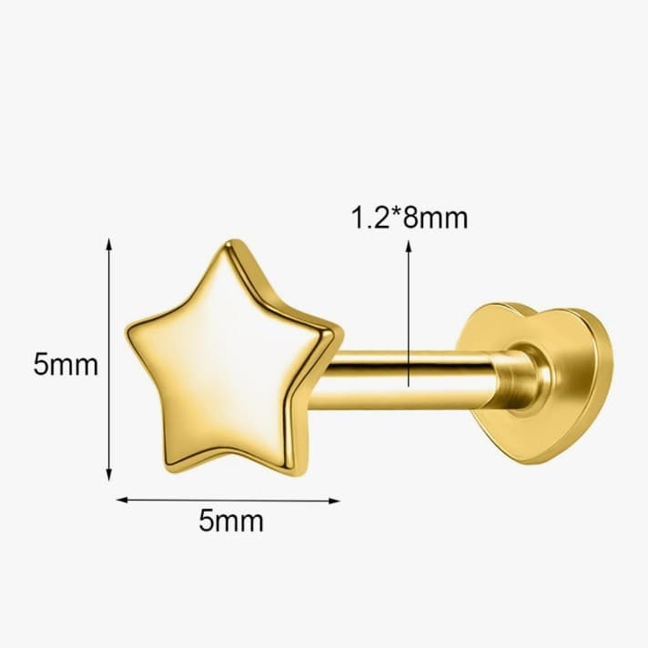 Sterling silver Star earring - Thumbnail 2