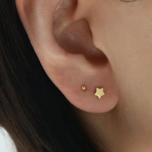 Sterling silver Star earring - Thumbnail 5