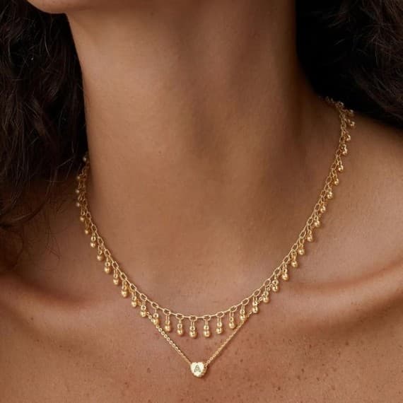 14 k gold plated tiny heart with a J In the center necklace brand new - Thumbnail 3