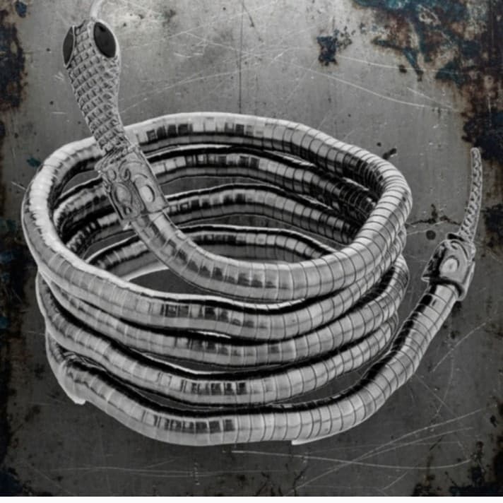 Silver Or Black Snake Coil Choker Necklace/Bracelet - Women/Men Unisex Jewelry - Thumbnail 3