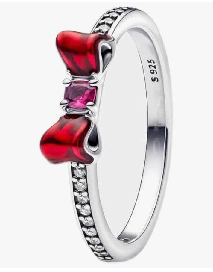 Sterling silver Princess Snow White Bow Ring size 8 similar to Pandora snowwhite - Image 1