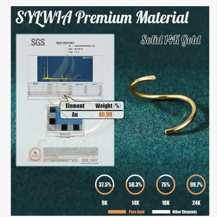 14k Solid Gold Thin Nose Ring Hoop, 26g 6mm brand new never opened. - Thumbnail 2