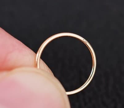 14k Solid Gold Thin Nose Ring Hoop, 26g 6mm brand new never opened. - Thumbnail 6