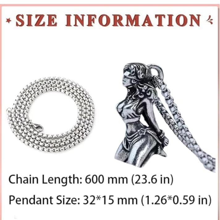 Elegant Sterling Silver Suffering Goddess Pendant - Thumbnail 4