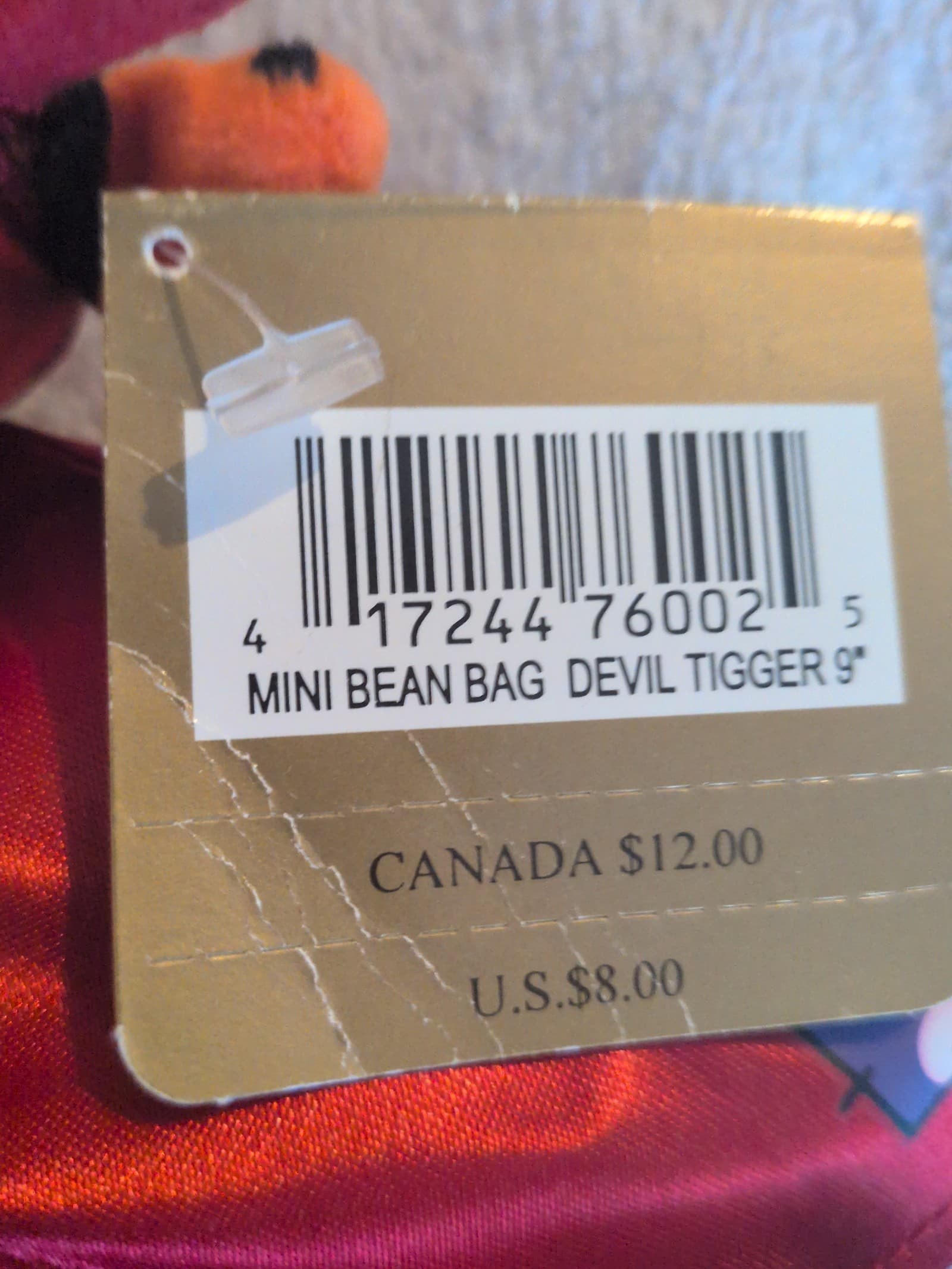 Disney store mini Bean bag lil Devil Tigger 9 inch nwt - Thumbnail 10