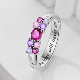 Sterling Silver "My Love Will Never End" Boundless Love Ring NWT Comes GiftReady - Thumbnail 2