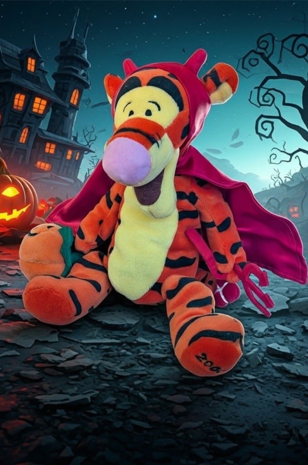 Disney store mini Bean bag lil Devil Tigger 9 inch nwt - Thumbnail 4