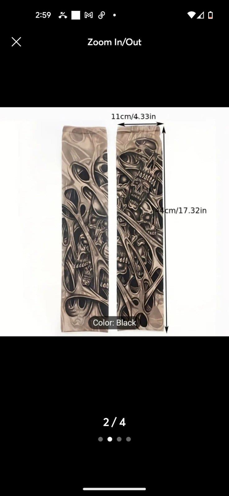 Unisex Skull Design Arm Sleeves Kit - Fashion Accessories for Cycling - Thumbnail 2