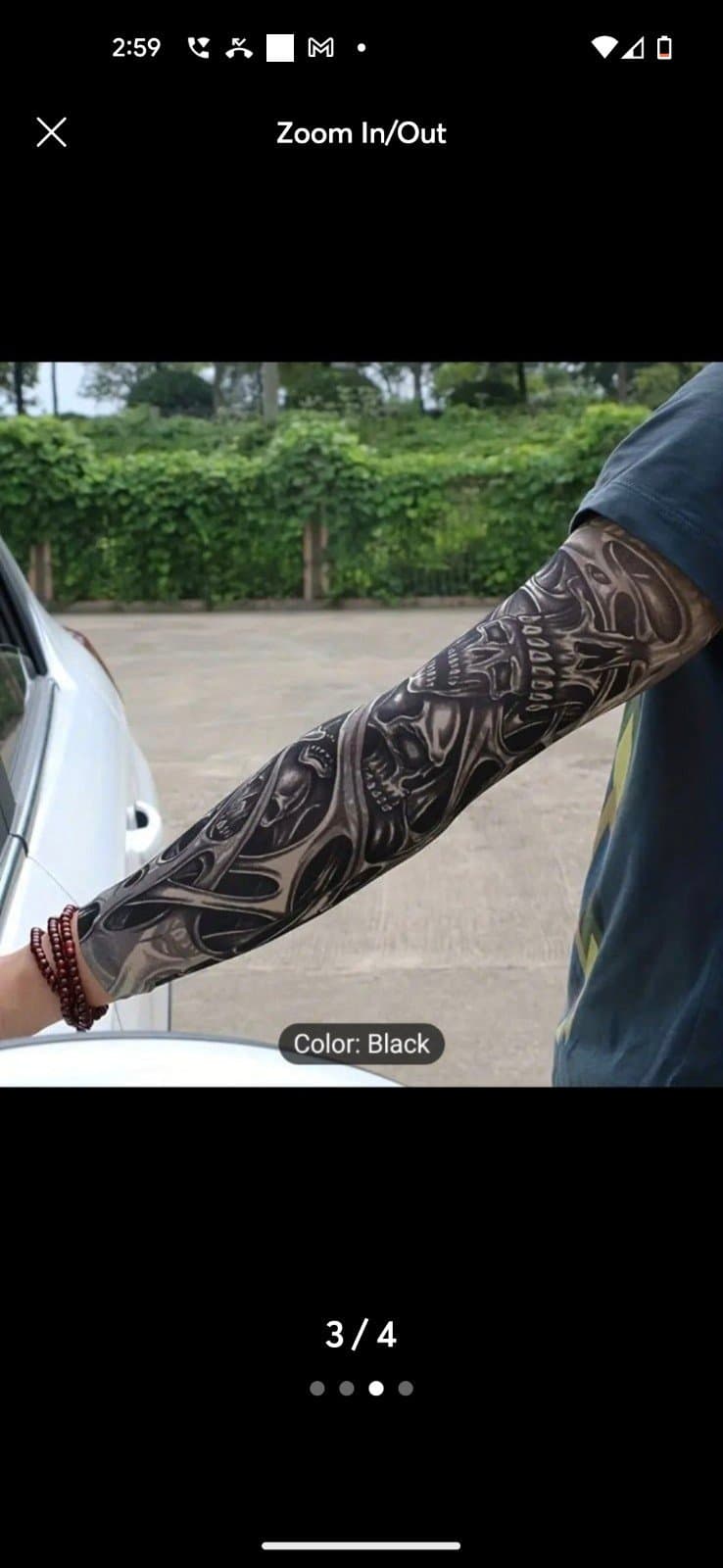 Unisex Skull Design Arm Sleeves Kit - Fashion Accessories for Cycling - Thumbnail 3