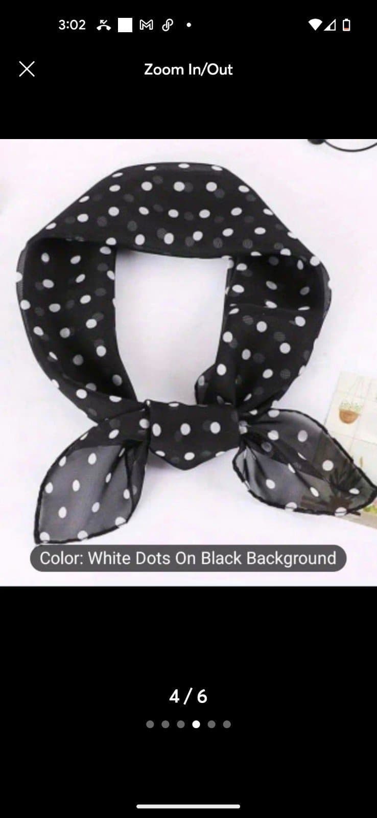 Scarf 1 SCARF 25.59" Elegant Chiffon Square Scarf - Soft, Lightweight, Polka Dot - Image 1