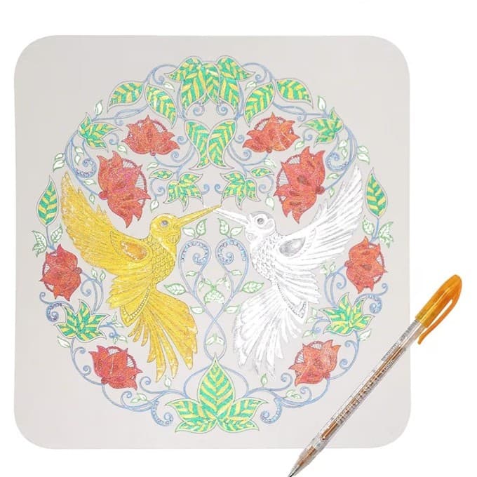 Coloured Gel pensIncluding Metallic, Pastel ,pack of 48 Rollers with 1.0 mm tip - Thumbnail 5