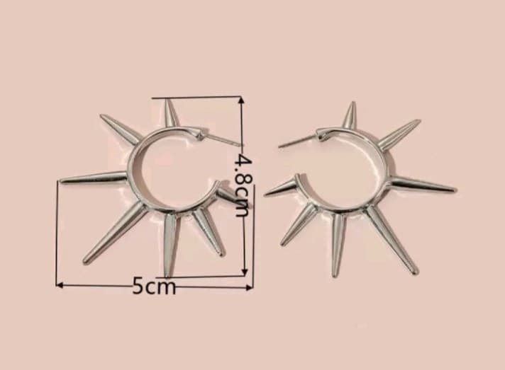 Spiked punk Goth Earrings ! - Thumbnail 2
