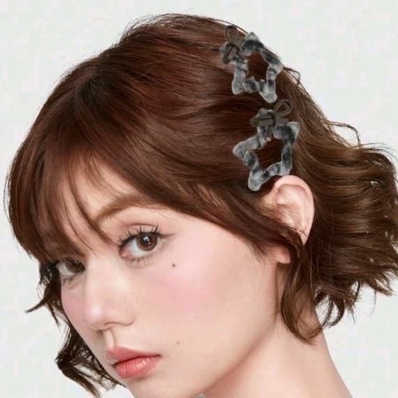 Hot topicStar-Shaped Hair Clips for Adults Rave/PunK Black & Gray Leopard Print - Thumbnail 8