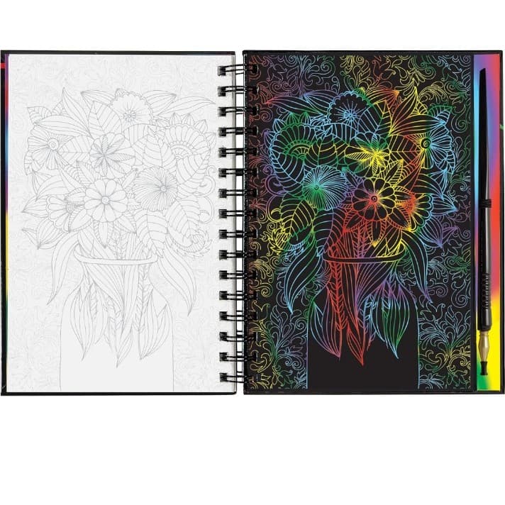EXTREME FLOWERS Scratch and Sketch Art activy book Artist - Thumbnail 4