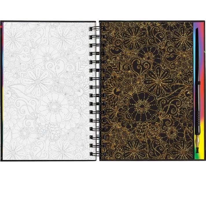 EXTREME FLOWERS Scratch and Sketch Art activy book Artist - Thumbnail 2