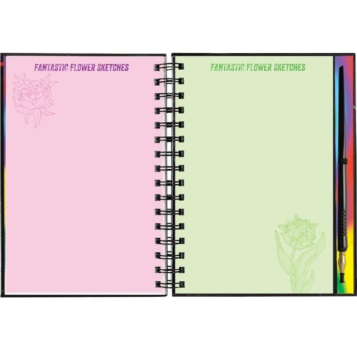 EXTREME FLOWERS Scratch and Sketch Art activy book Artist - Thumbnail 7