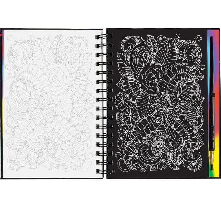 EXTREME FLOWERS Scratch and Sketch Art activy book Artist - Thumbnail 5