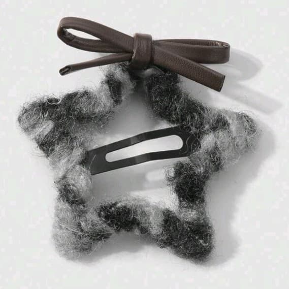 Hot topicStar-Shaped Hair Clips for Adults Rave/PunK Black & Gray Leopard Print - Thumbnail 5