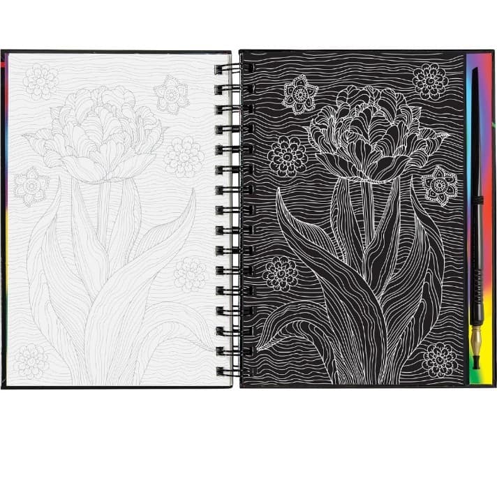 EXTREME FLOWERS Scratch and Sketch Art activy book Artist - Thumbnail 6