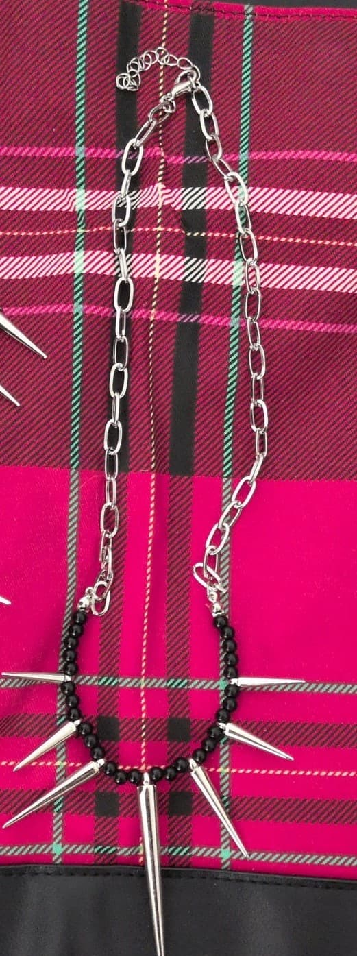 Hot topic Silver Spike Necklace - Image 1