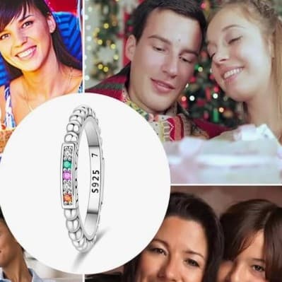 Sterling Silver Ring with Multicolor Gems - Thumbnail 5