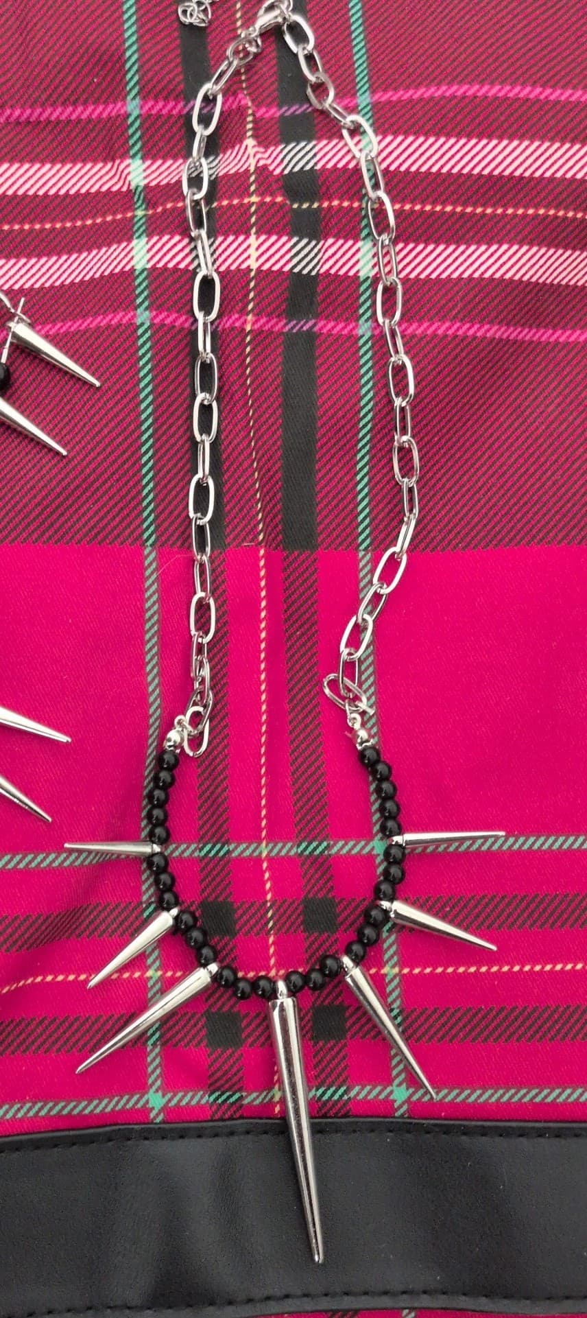 Hot topic Silver Spike Necklace - Thumbnail 4