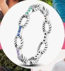 Colorful Clasp with Snake bone pattern Ring SIZE 7 brand new - Thumbnail 5