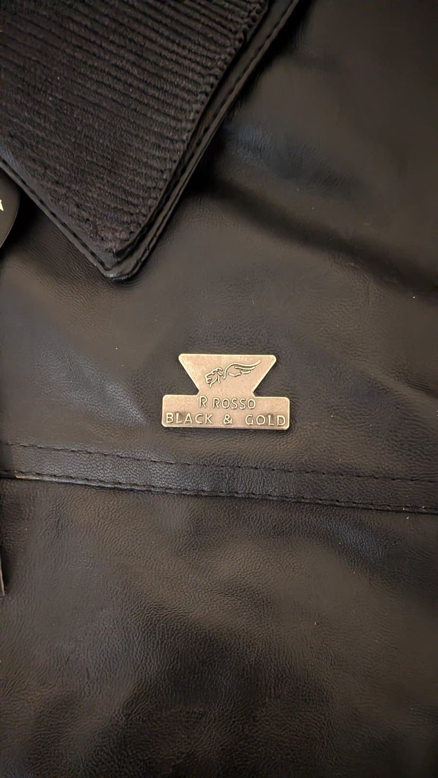 Vtg Veneto Italian Leather XL Jacket R Rosso Black Gold Collection Plaid Lined - Thumbnail 5