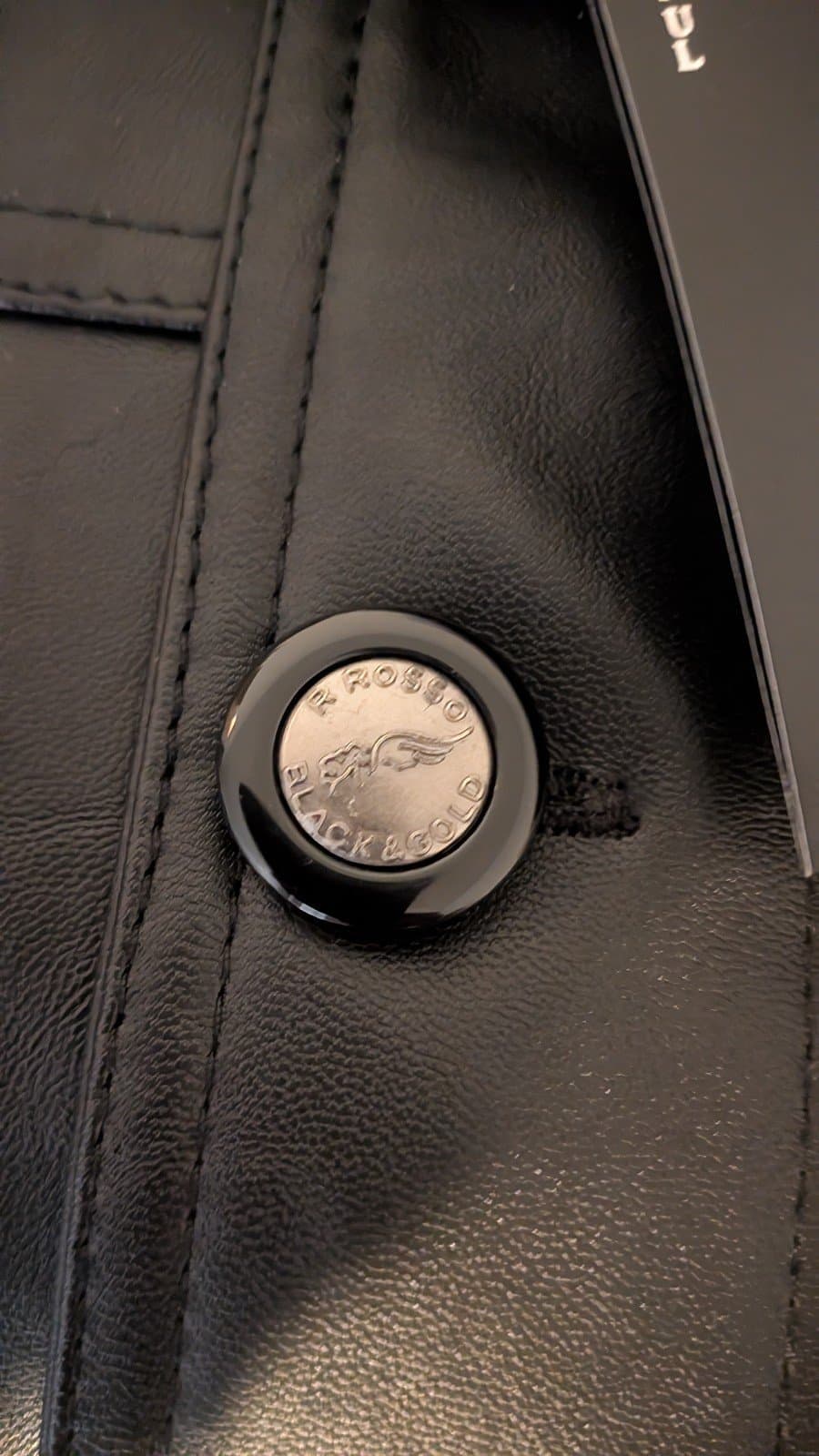 Vtg Veneto Italian Leather XL Jacket R Rosso Black Gold Collection Plaid Lined - Thumbnail 3