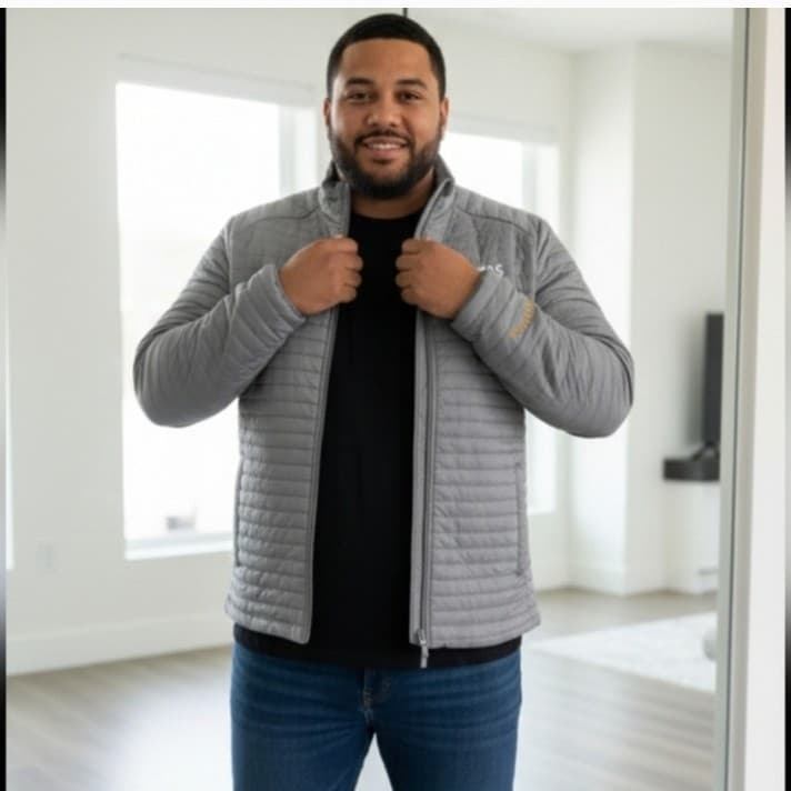 Rare VGK Official NHL Vegas Golden Knights Circe Puffer Jacket Grey XL UNISEX - Thumbnail 4