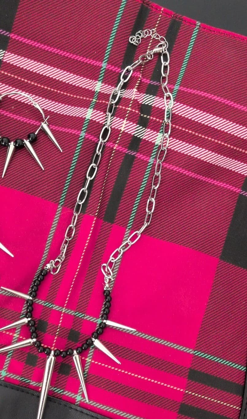 Hot topic Silver Spike Necklace - Thumbnail 2