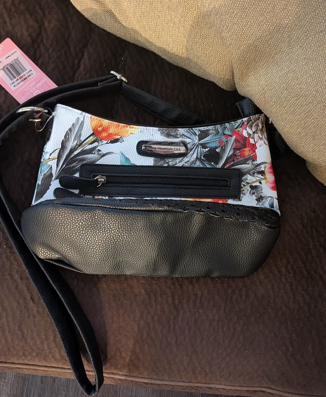 Stone mountain USA bonded leather flower purse / crossbody - Thumbnail 12