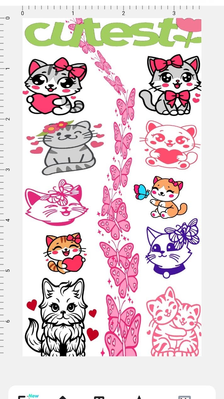 2 sheets of The cutest cats stickers - Image 1