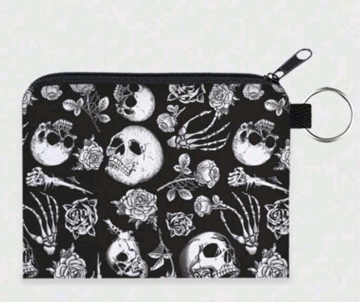 HT Black Skull and Rose Print Pouch/Wallet BNWT - Thumbnail 8