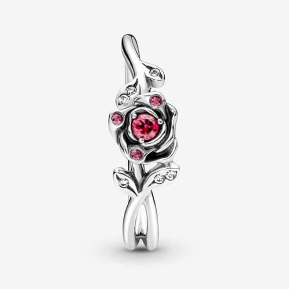 925 Beauty & the Beast Rose Ring size 8 Compare to the Pandora Disney Ring - Thumbnail 3