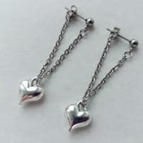 Silver Heart Dangle Earrings Brand new - Thumbnail 10
