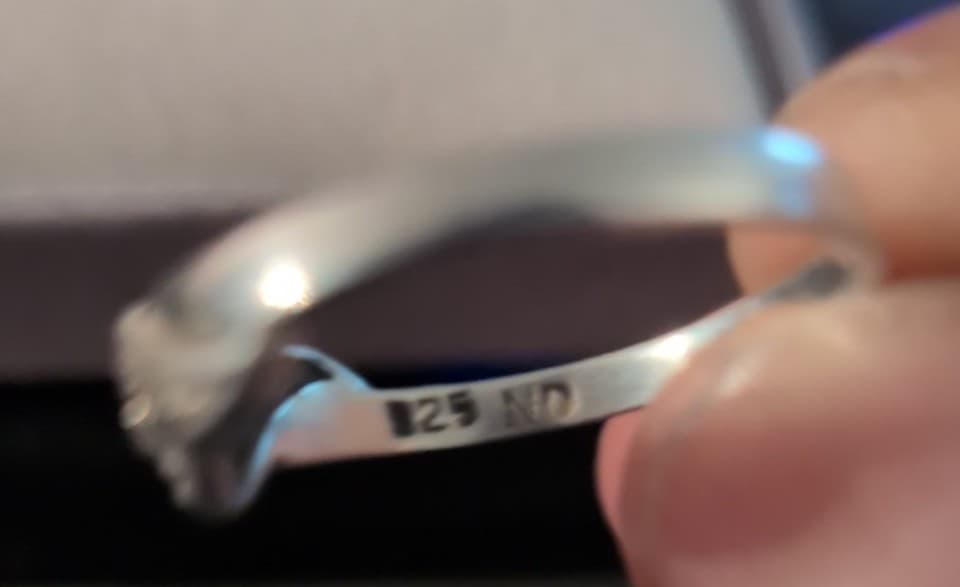 Vintage Art Deco Sterling Silver Onyx & Marcasite Nesting Ring Set 925 -size 7 - Thumbnail 5