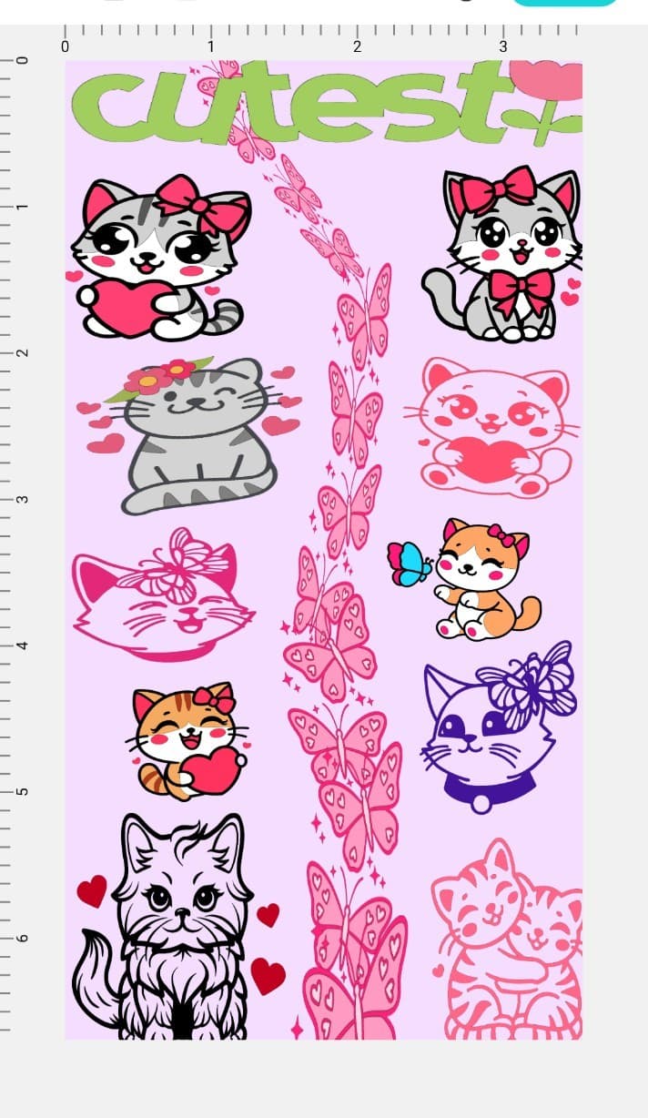 2 sheets of The cutest cats stickers - Thumbnail 3