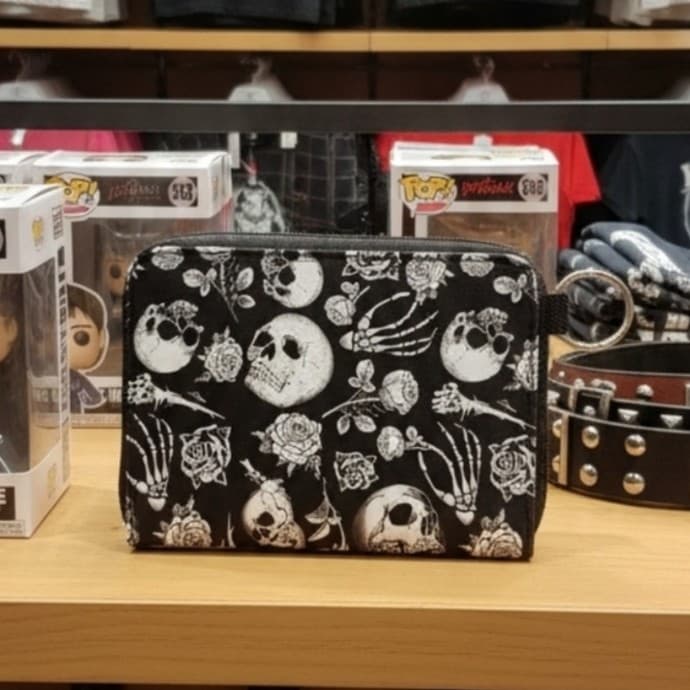 HT Black Skull and Rose Print Pouch/Wallet BNWT - Thumbnail 3