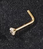 14 k solid gold nose ring ring 2 mm - Thumbnail 9