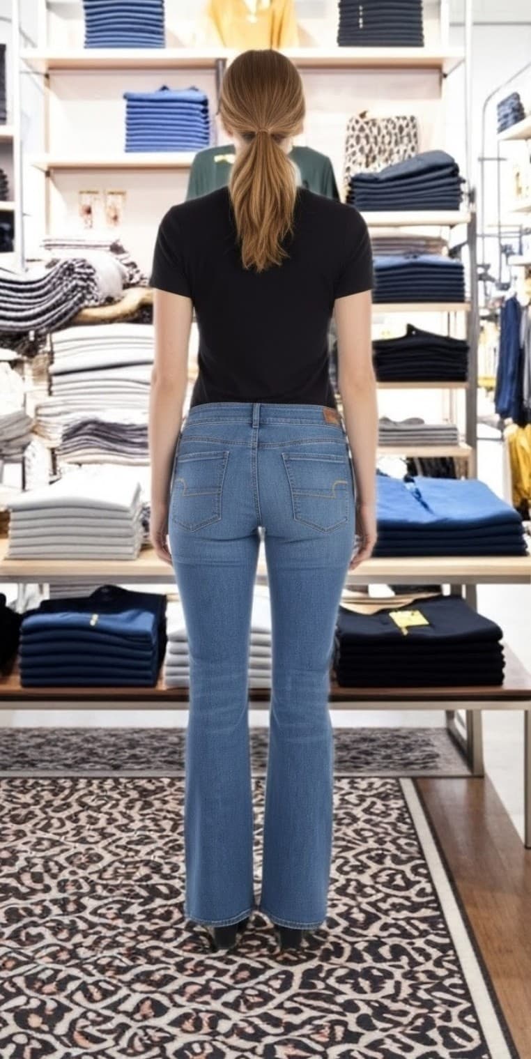 American eagle outfitters SUPER STRETCH distressed jeans size 16 Long like new - Thumbnail 2