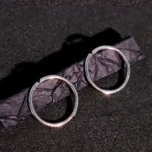 14K white Gold Nose Ring Hoop for Women & Men, 7mm Tiny Gold Nose Ring Hoop - Thumbnail 8