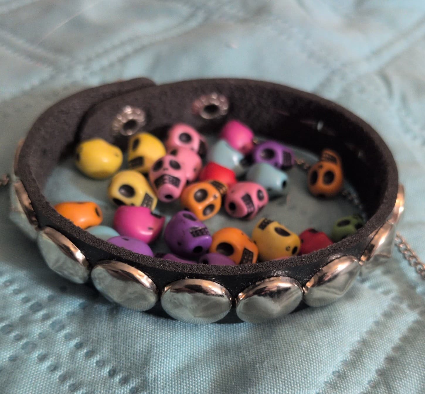 Mega Alt Gothic Accessory Bundle – Studded Gloves, Hair Extensions, Jewelry Set - Thumbnail 5